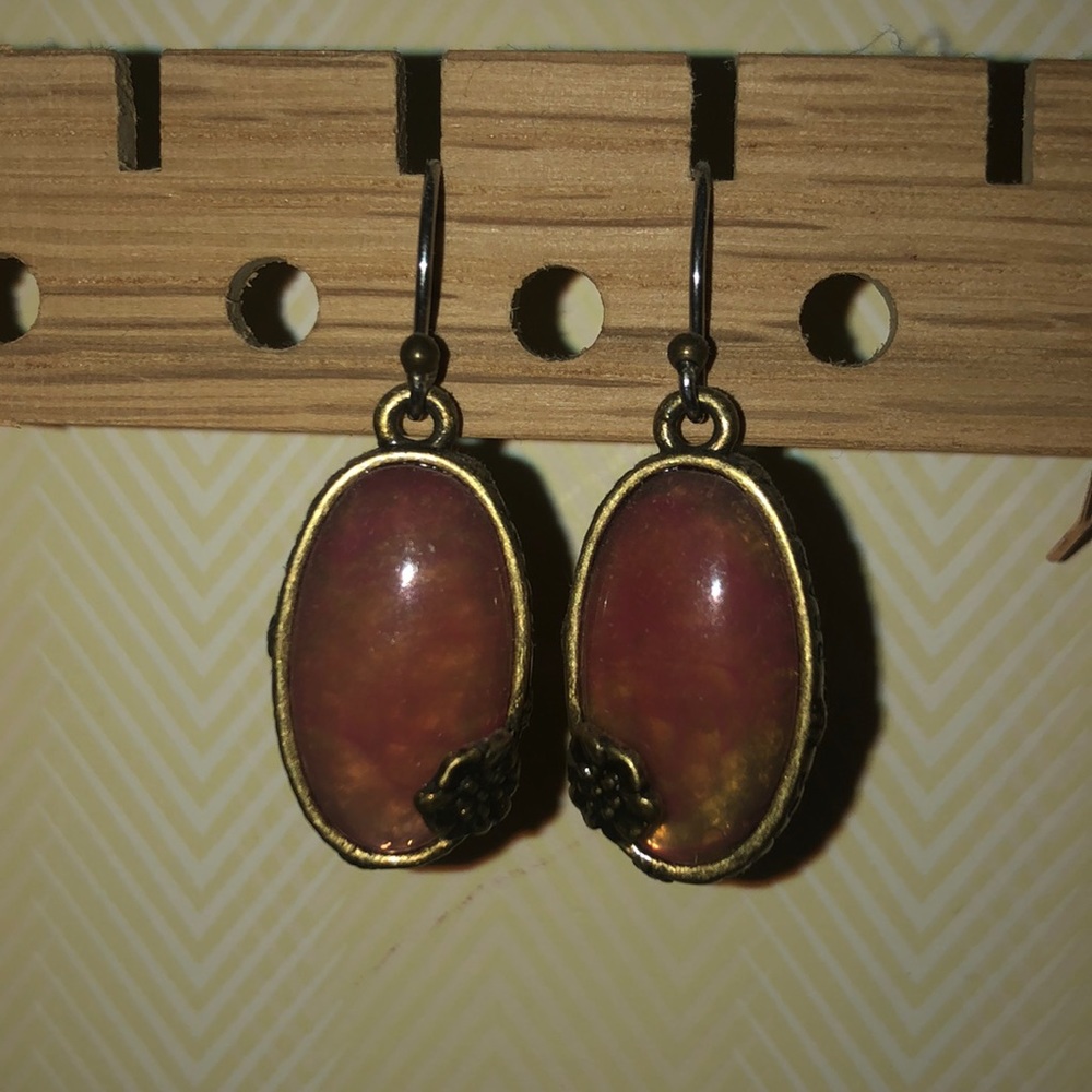 Pink earrings with little flower